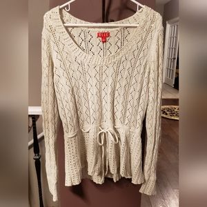 Elle Cream Knit Sweater - Crew Neck
